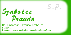 szabolcs prauda business card